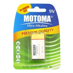 Baterie alkalická MOTOMA Ultra Alkaline 9V