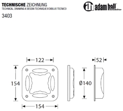 Ucho na profi reproboxy Adam Hall Hardware 3403