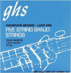 Struny na 5ti strunné banjo GHS - PF 150, 160, 180