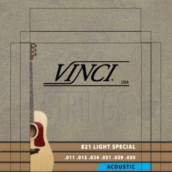 Struny 011 pro akustickou (westernovou) kytaru VINCI 821
