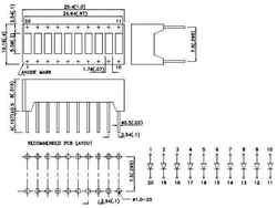 Bargraf HS2R3Y4PG1B, 10x LED, modrý-zelený-žlutý-červený