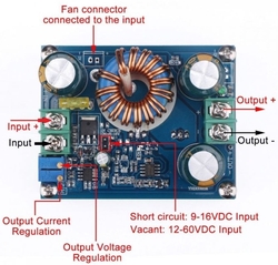 Napájecí modul, step-up měnič CV/CC 600W