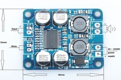 Zesilovač 50W ve třídě D, modul s TPA2118 