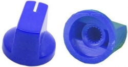 Přístrojový knoflík KN19 19x14,5mm, hřídel 6mm, modrý