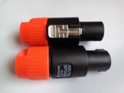 Speakon 4 pól. zástrčka  Neutrik NL4FC na kabel oranžová