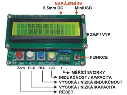 Měřič cívek a kondenzátorů LC metr LC100-A