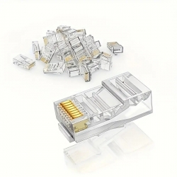 Konektor RJ45 čirý 10 ks 