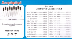 Sada elektrolytických kondenzátorů 500 ks