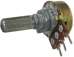 Miniaturní potenciometr průměr 13mm, hřídel 6 mm x 20mm